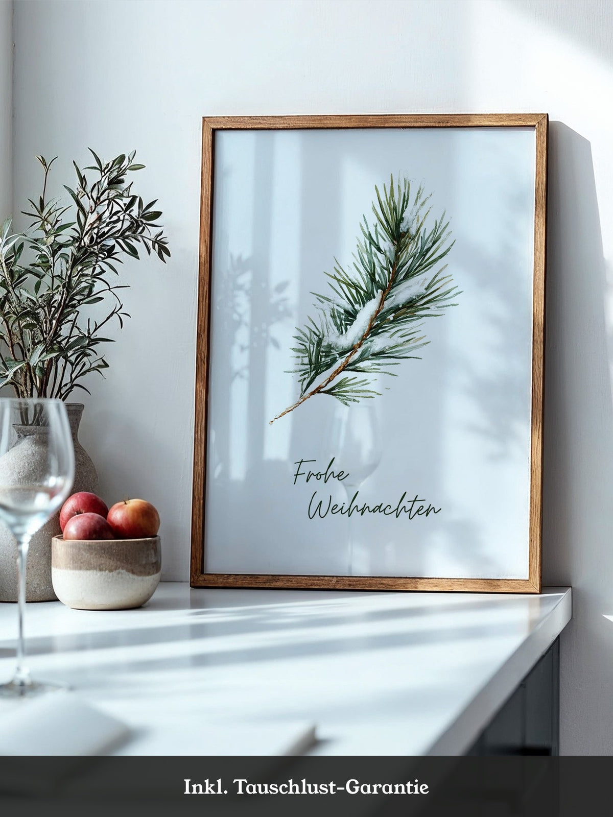 Tannenzweig Schnee Aquarell