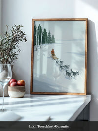 Huskyschlitten Winterlandschaft