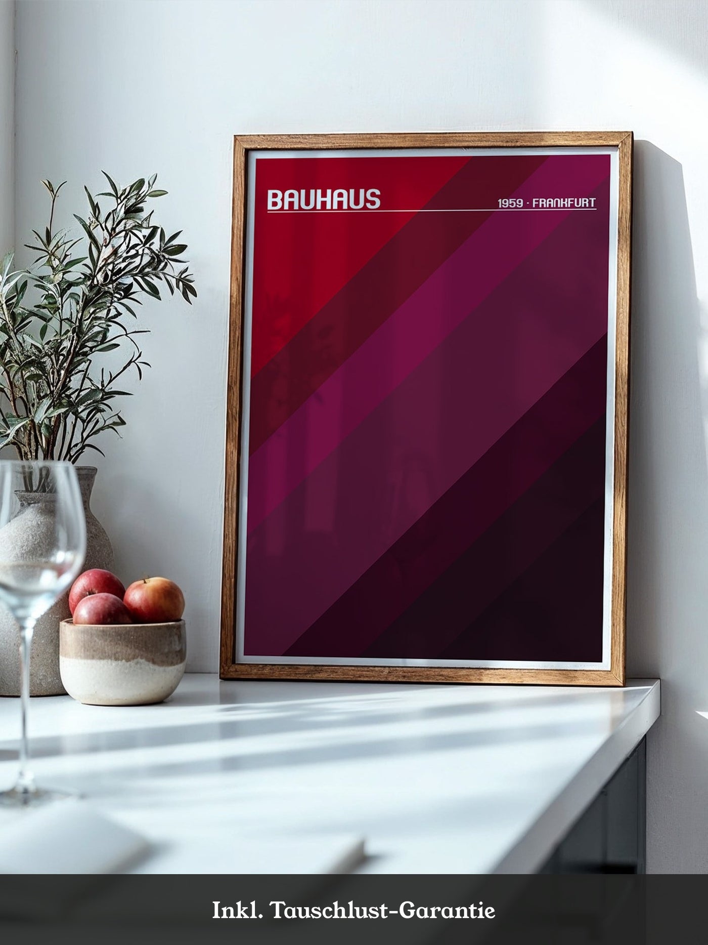 Bauhaus Streifen Rot Töne