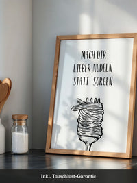 Nudeln Gabel Zeichnung witzig