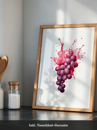 Trauben Aquarell Rot Splash