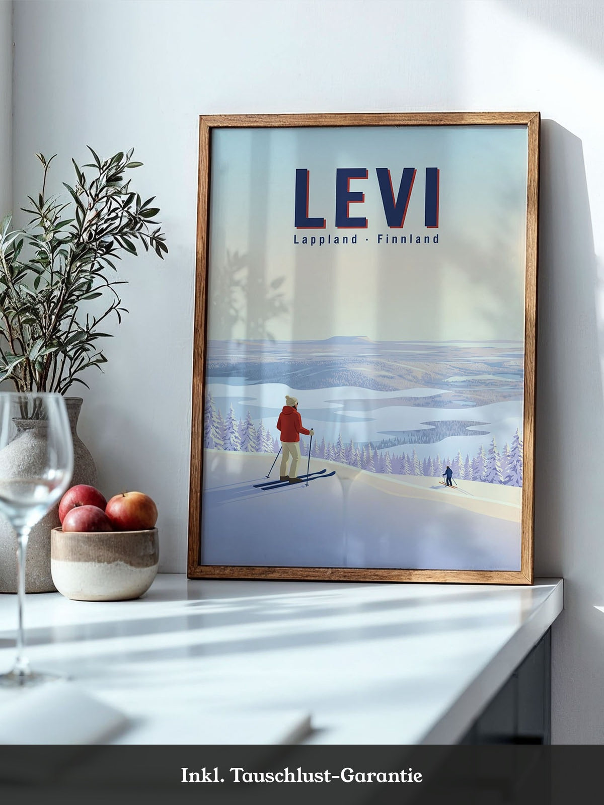 Wintersport Idylle Pastell