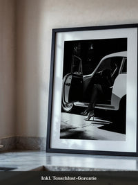 Porsche Silhouette Schwarz-Weiß