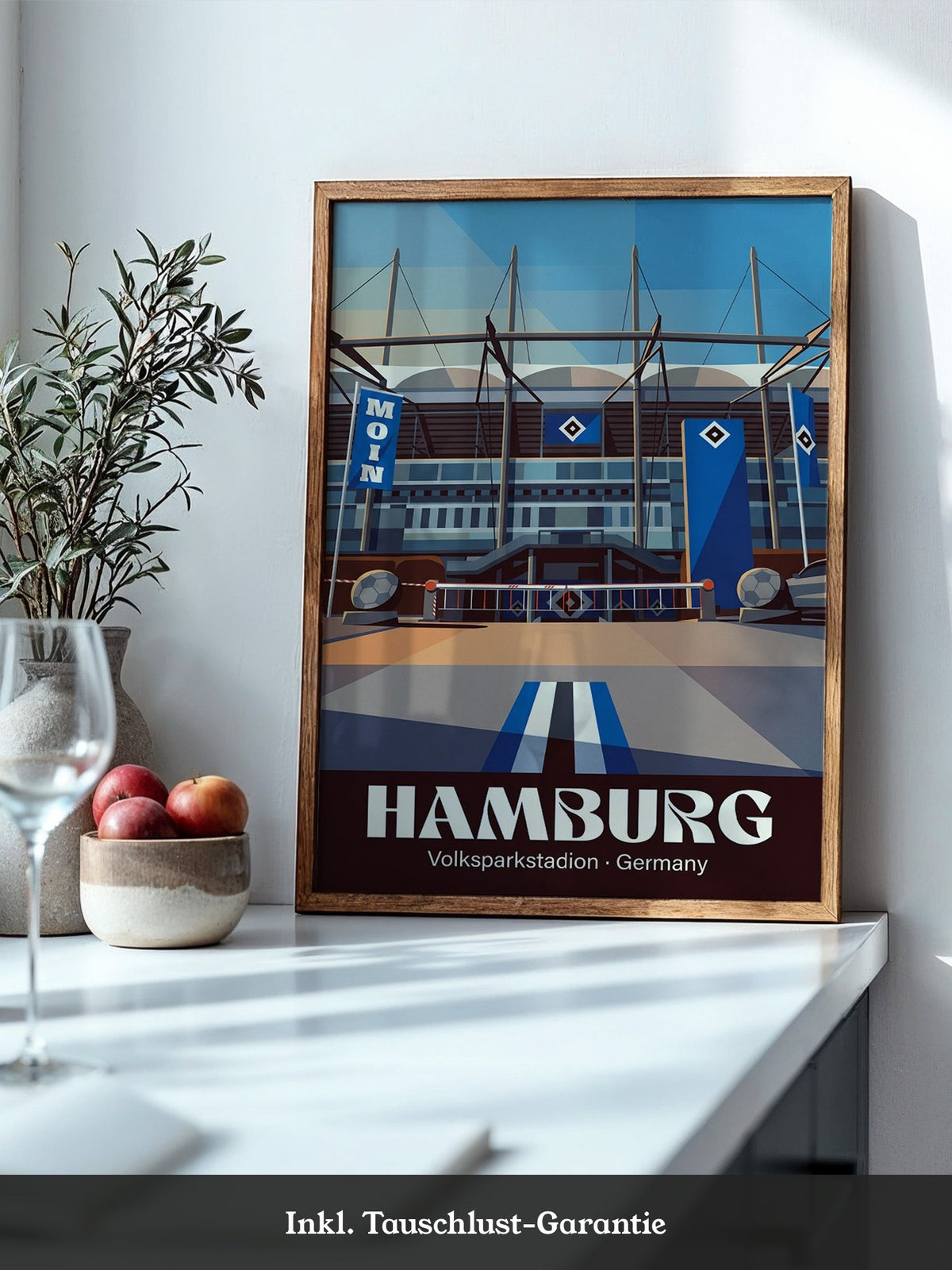 Volksparkstadion Grafik Blau
