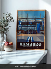 Volksparkstadion Grafik Blau