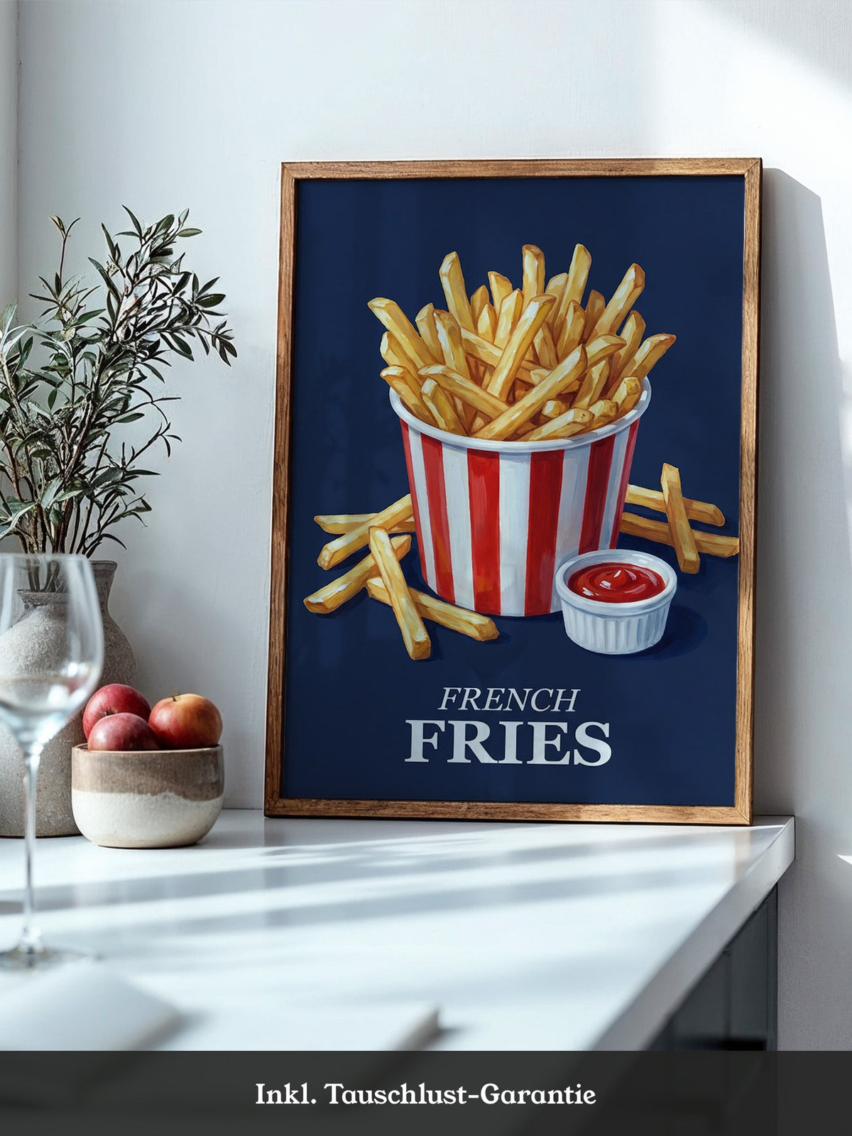 Pommes Rot-Weiß Retrolook
