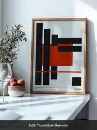 Rote Rechtecke Abstrakt Design