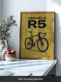 Rennrad schwarz moderne Typografie