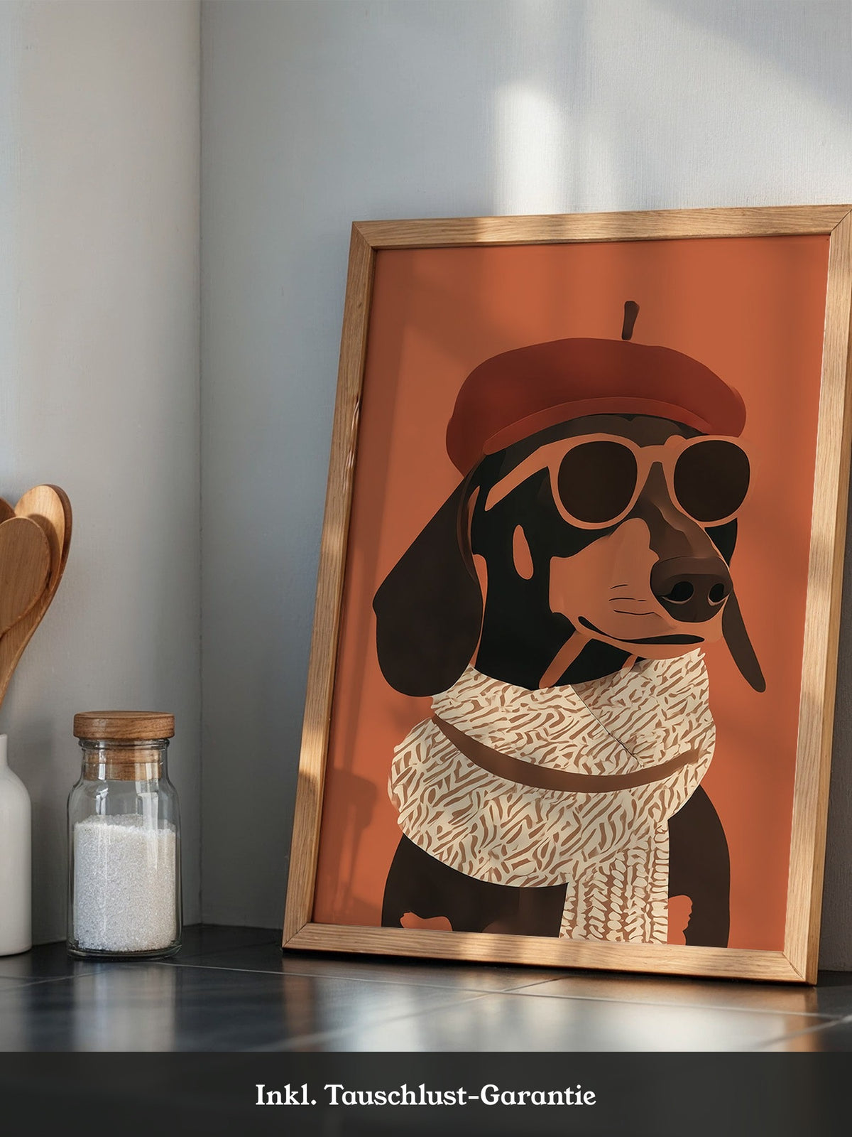 Dackel Sonnenbrille Retrolook