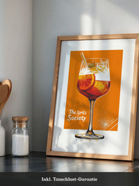 Aperol Spritzglas Orange Zeichnung