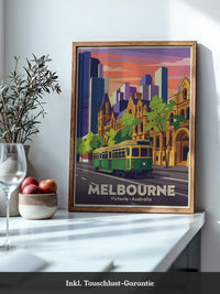 Melbourne Stadtbild Retro Tram
