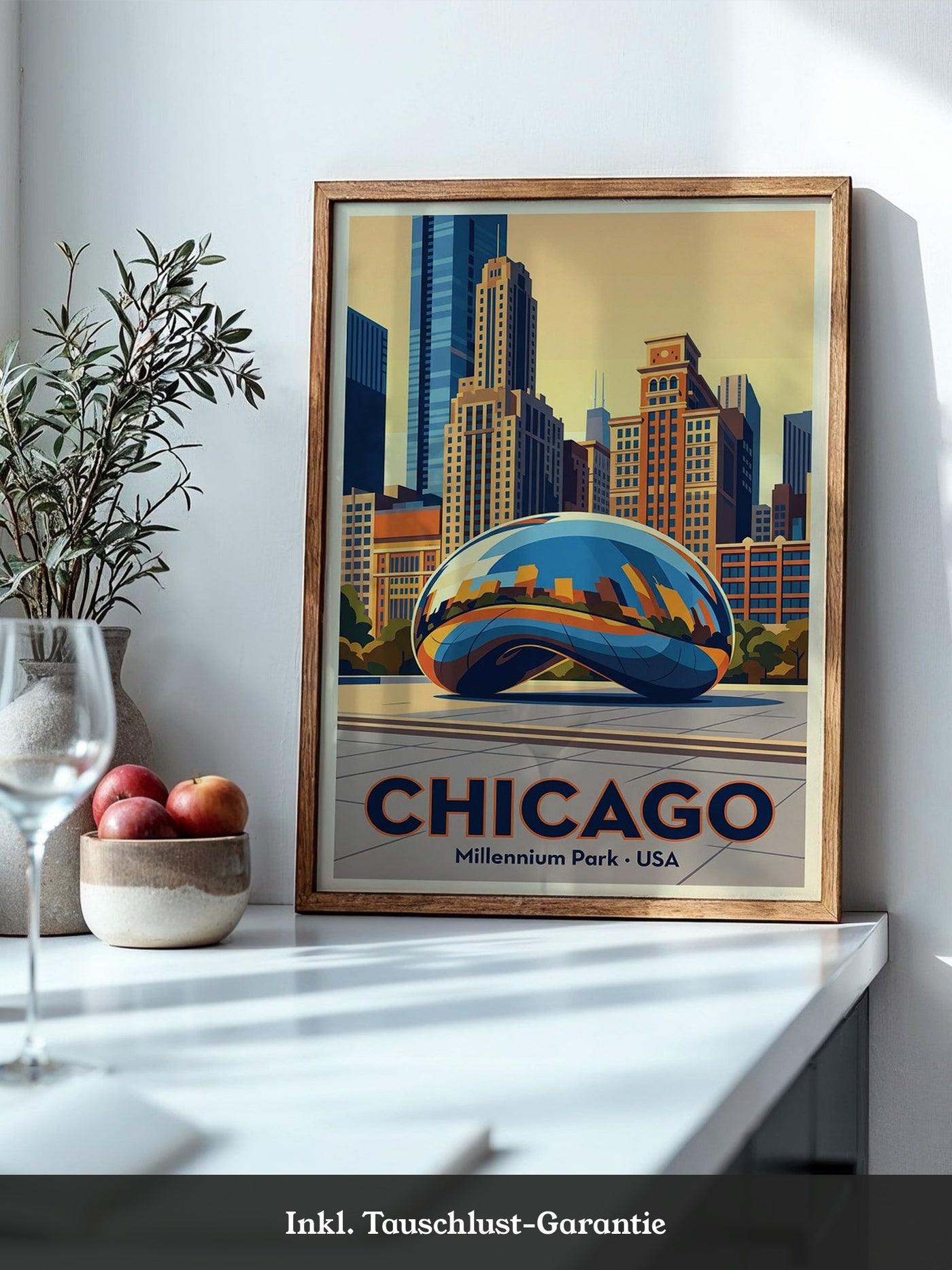Millennium Park Chicago Retro