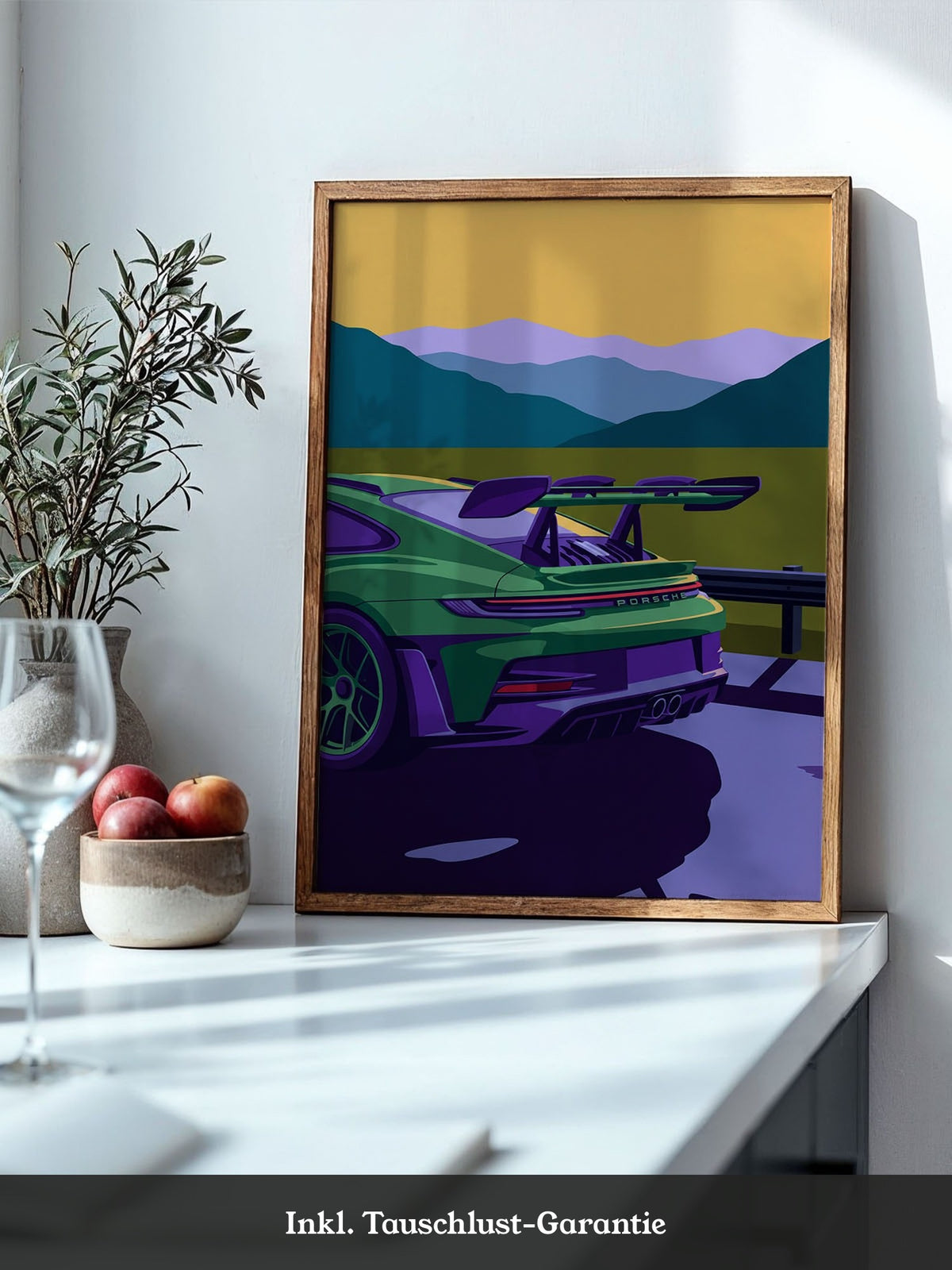 Sportwagen Berge Illustration