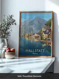 Hallstatt Seeansicht Pastellkunst
