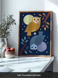 Eulen Mondnacht Illustration
