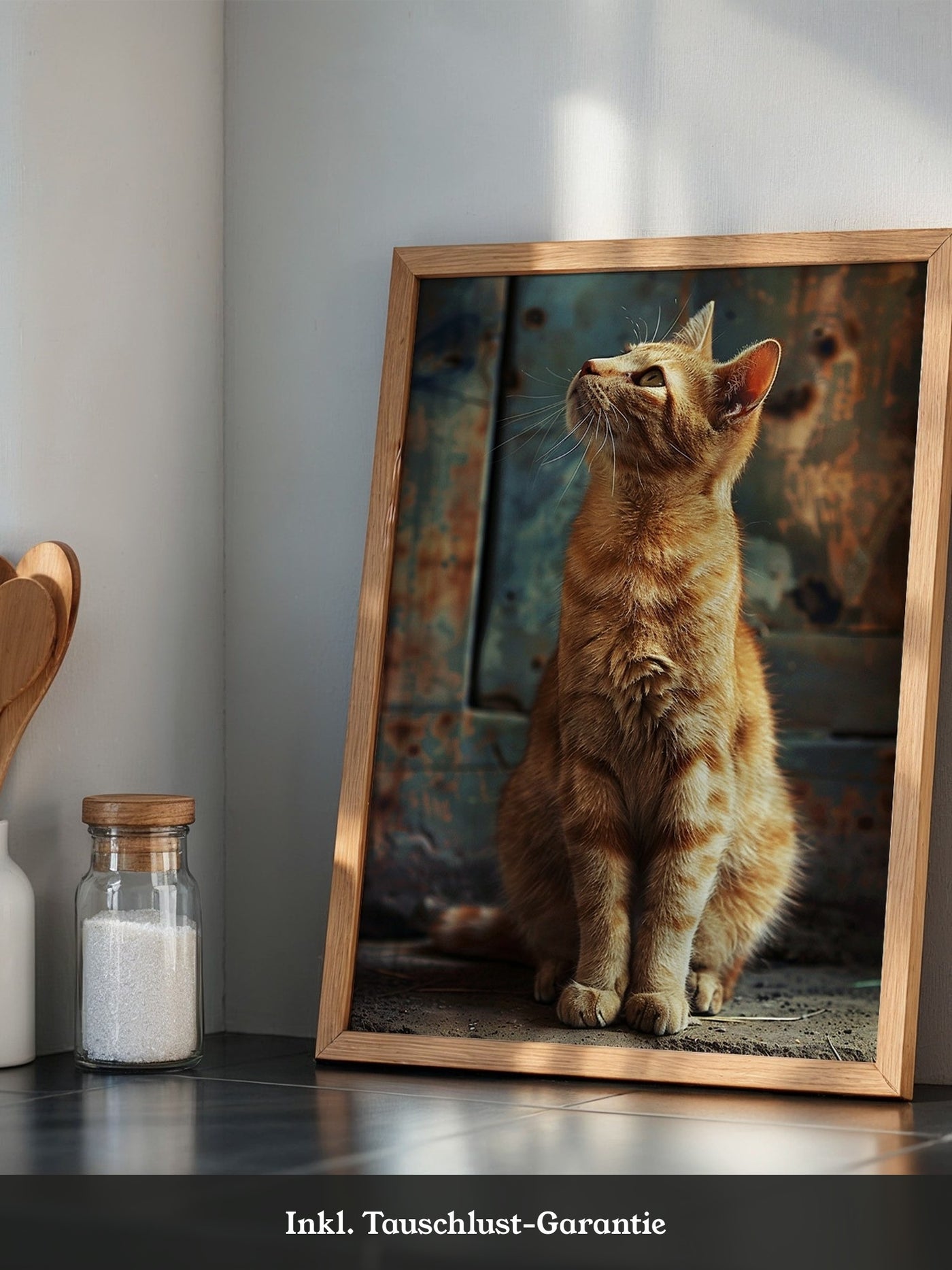 Rote Katze Vintage Stil
