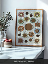 Kaffeetassen Illustration Bunt