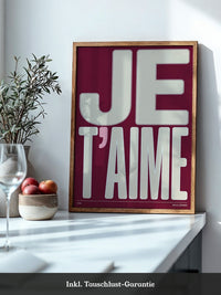 Je T'aime Großbuchstaben