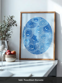 Lächelnde Wirbel blau