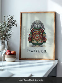 Hase Weihnachtspullover Cartoon
