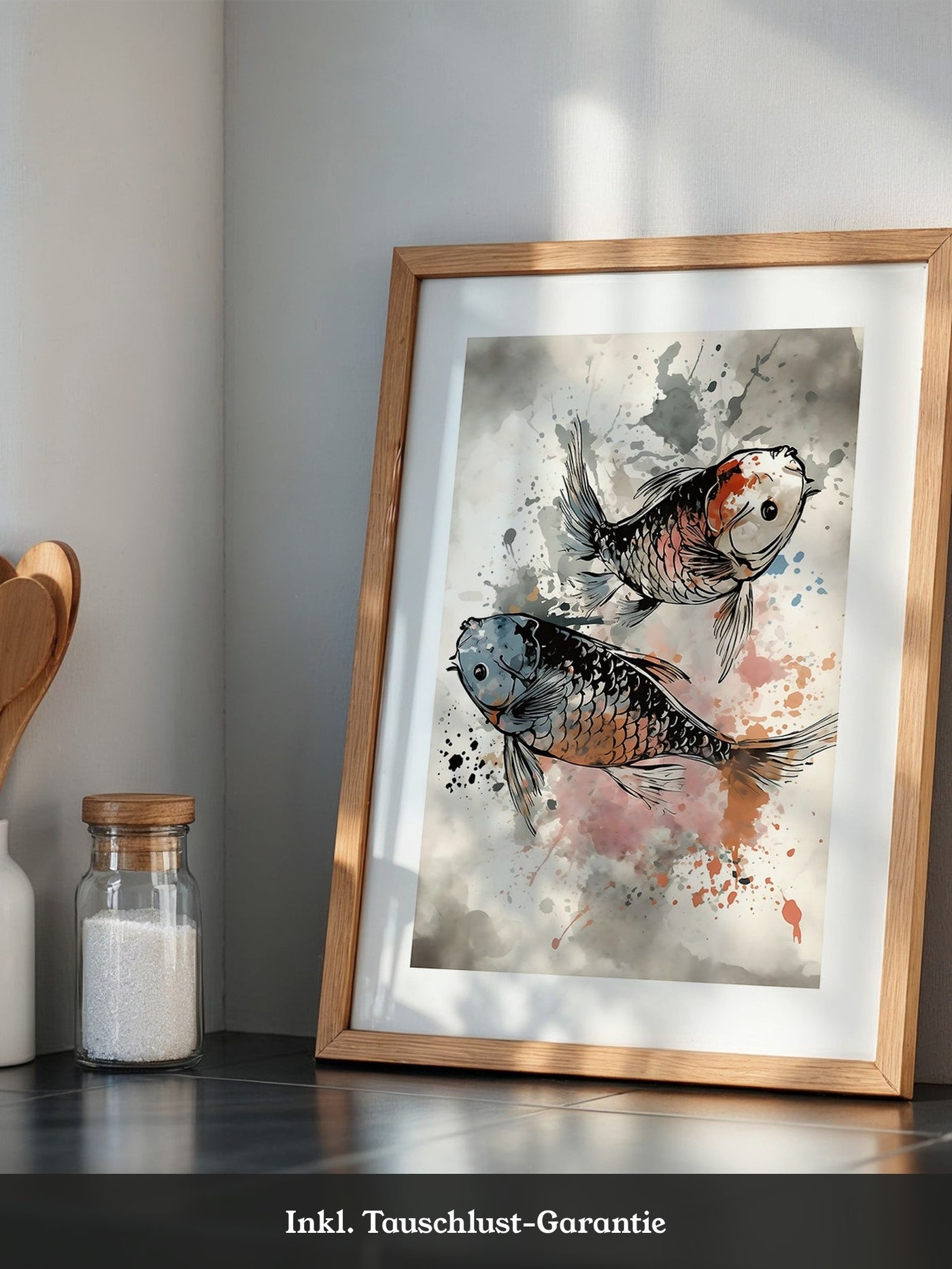 Koi Fische Aquarellspritzer