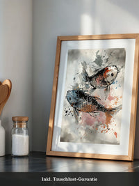 Koi Fische Aquarellspritzer