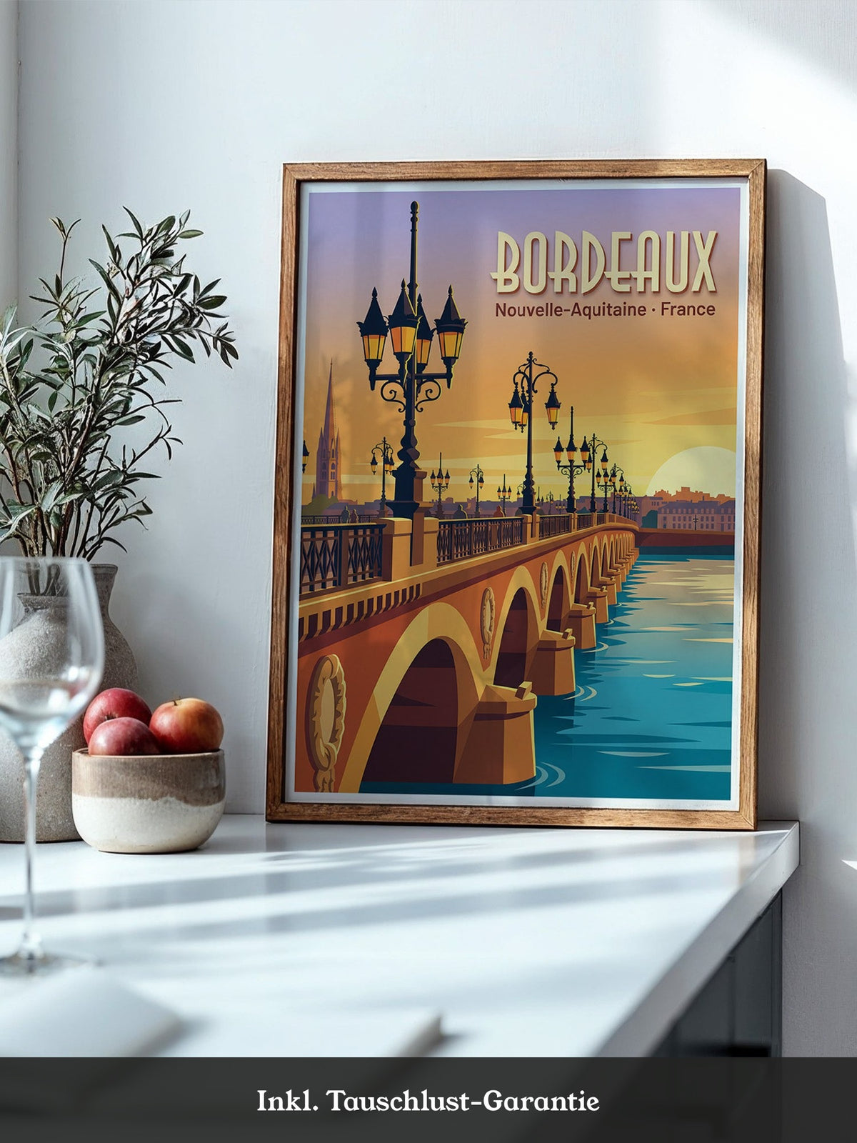 Bordeaux Brücke Sonnenuntergang