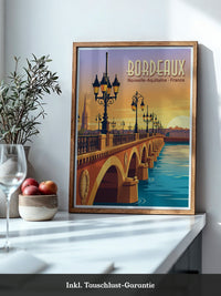 Bordeaux Brücke Sonnenuntergang