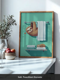 Schlafendes Faultier Pastell Grün