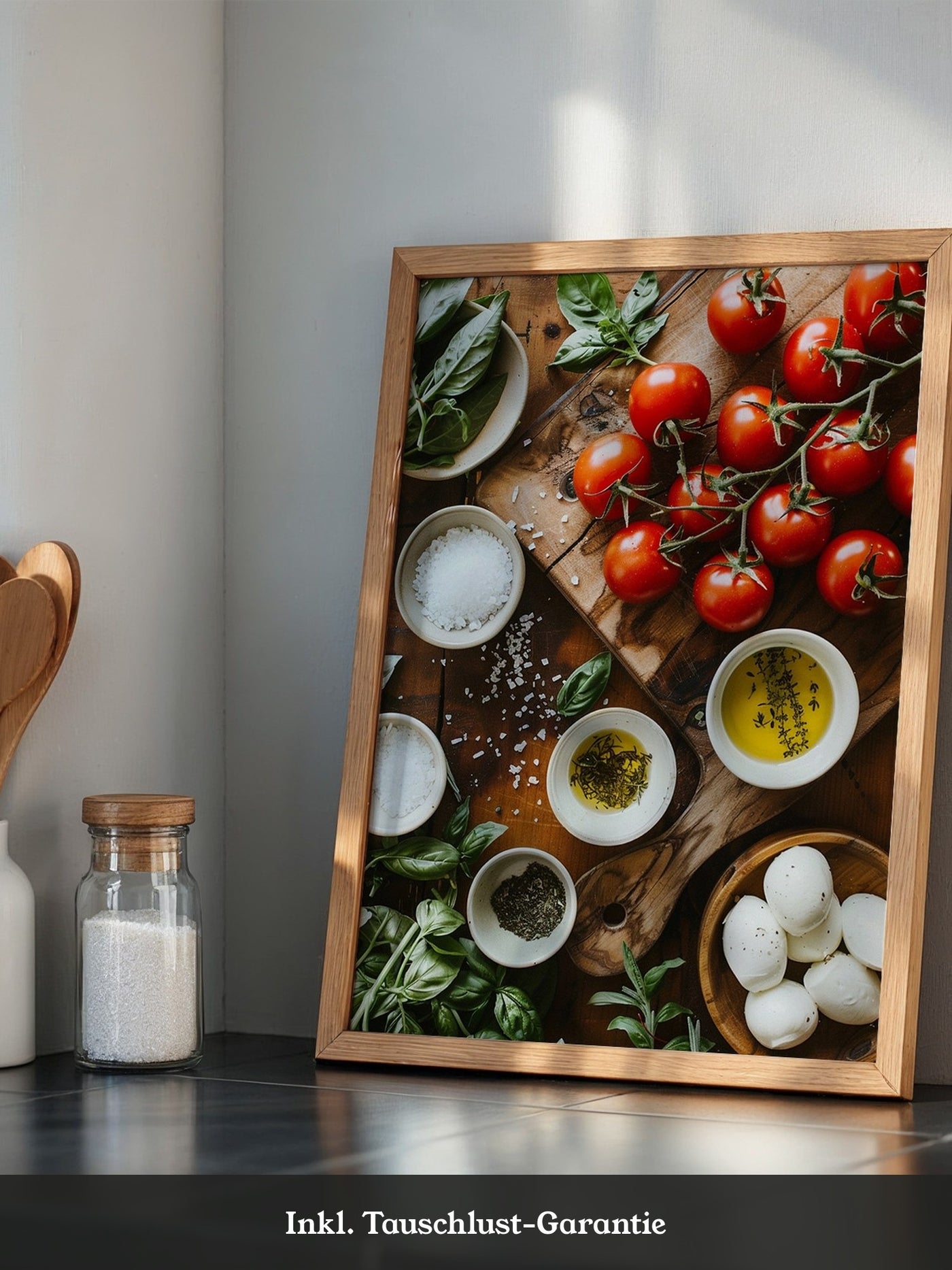 Tomaten Kräuter Holzoptik