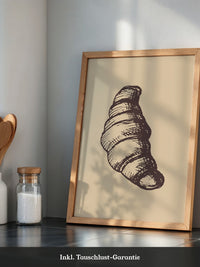 Croissant Vintage-Skizze Beige