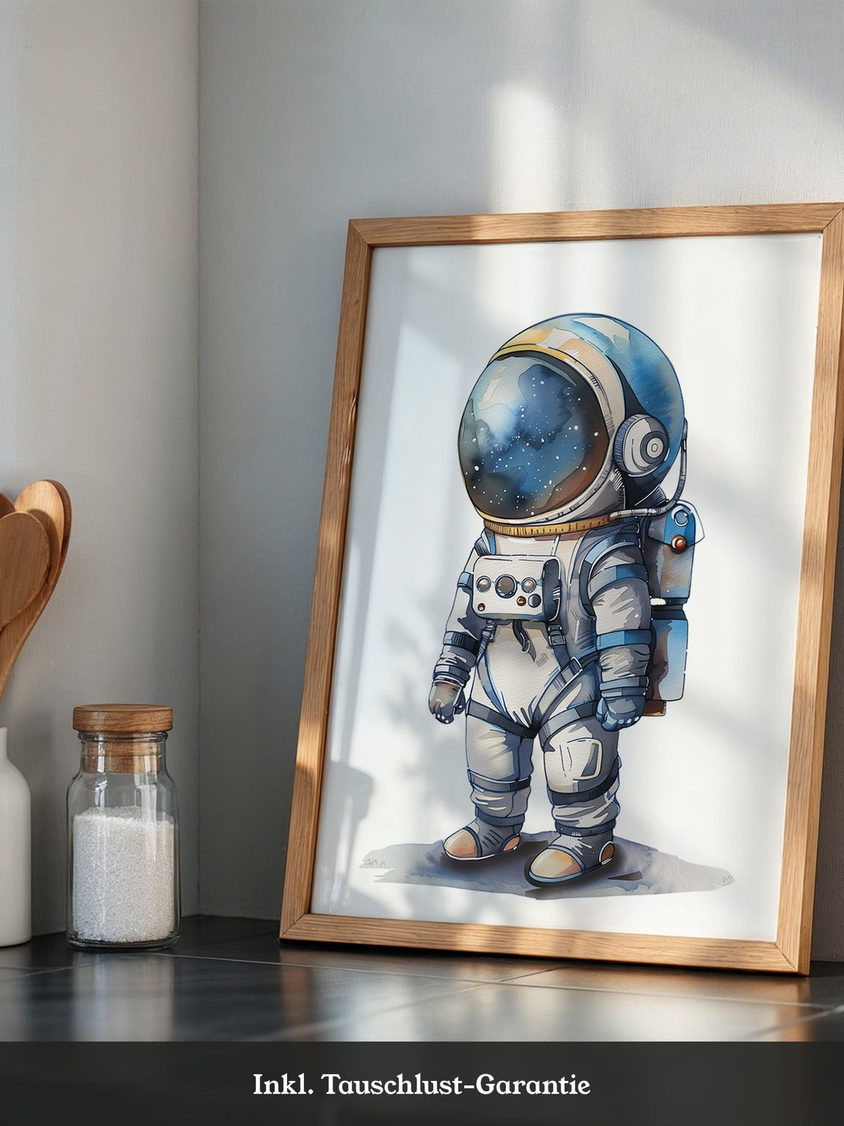 Astronaut Comic-Stil Farbig