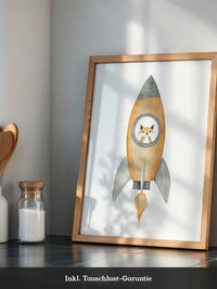 Fuchs Rakete Aquarell