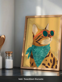 Stilvolle Katze Sonnenbrille Retro