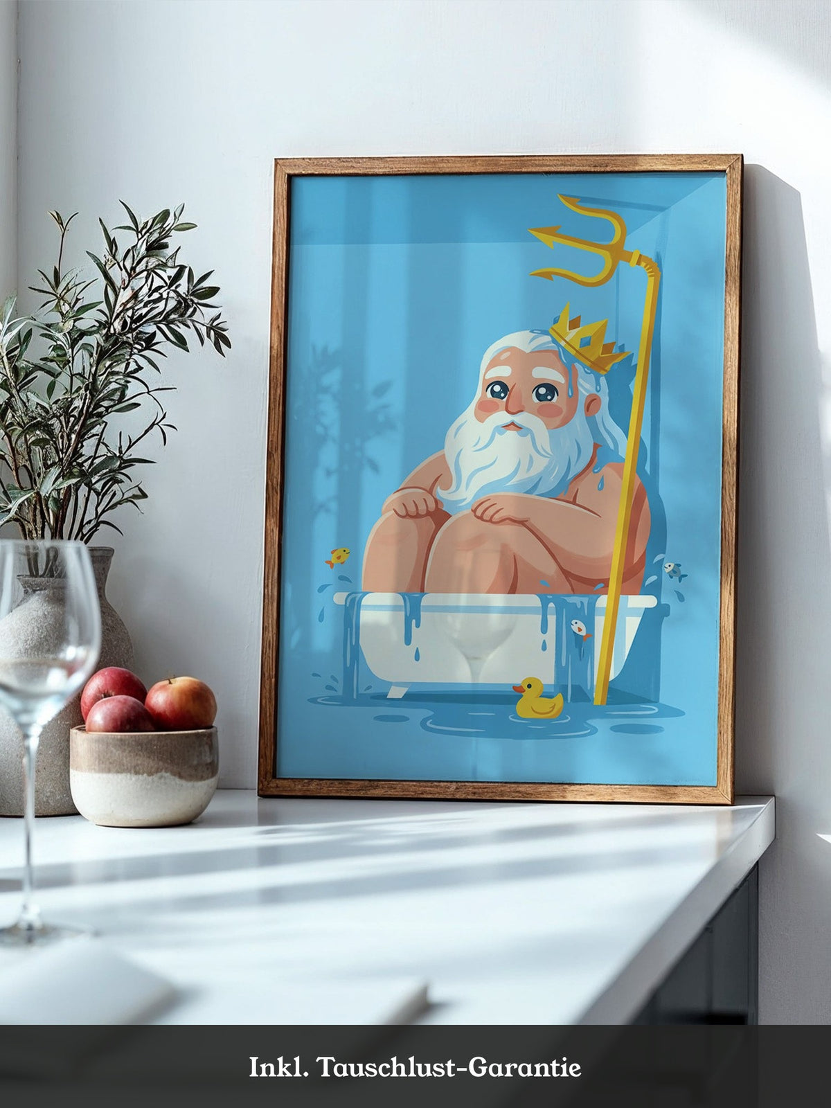 Badewannen-Poseidon Cartoon