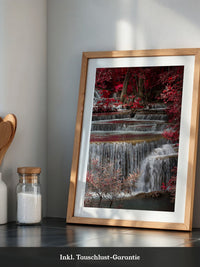 Wasserfall Rote Blätter