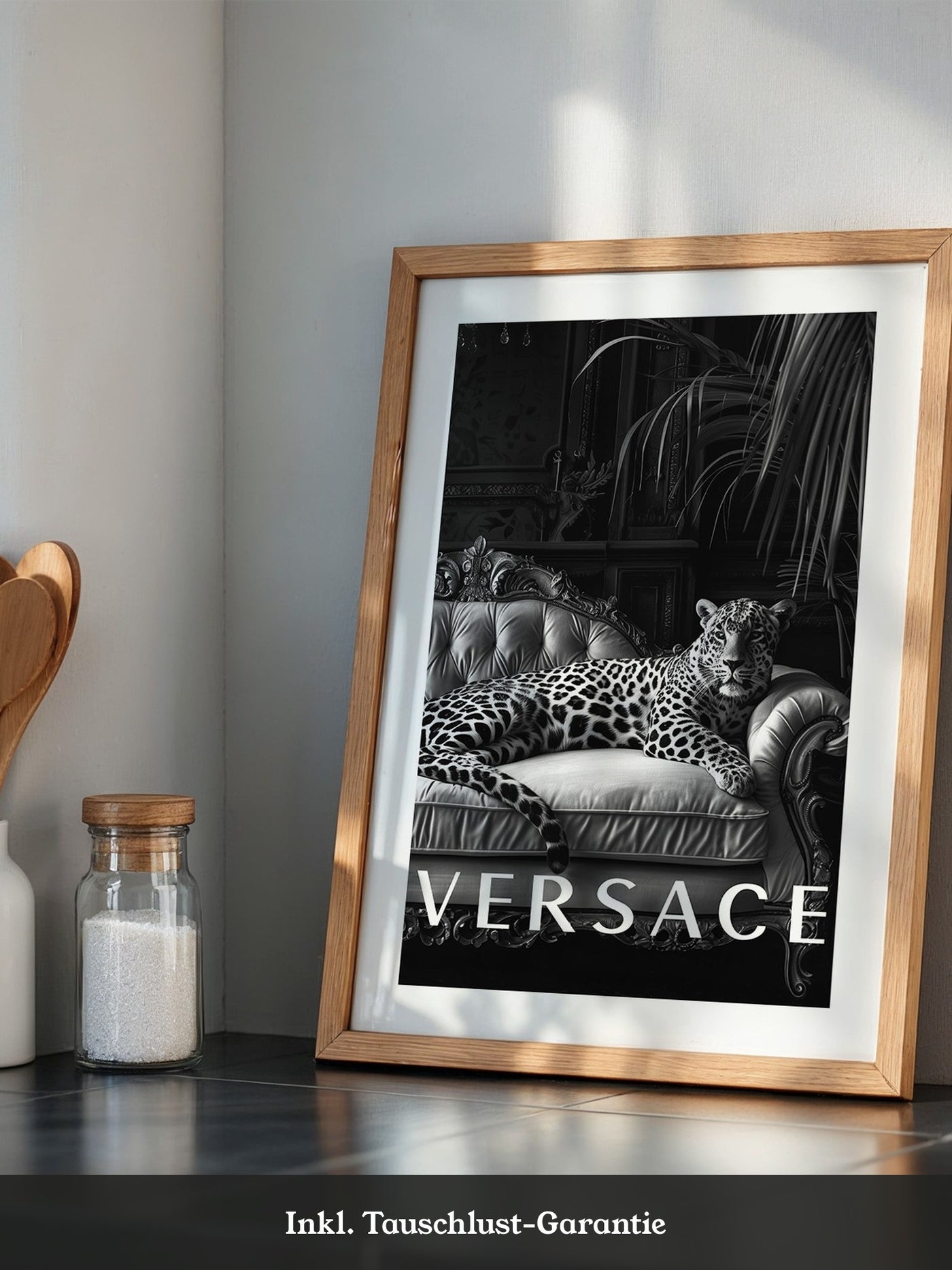Leopard Sofa Schwarzweiß