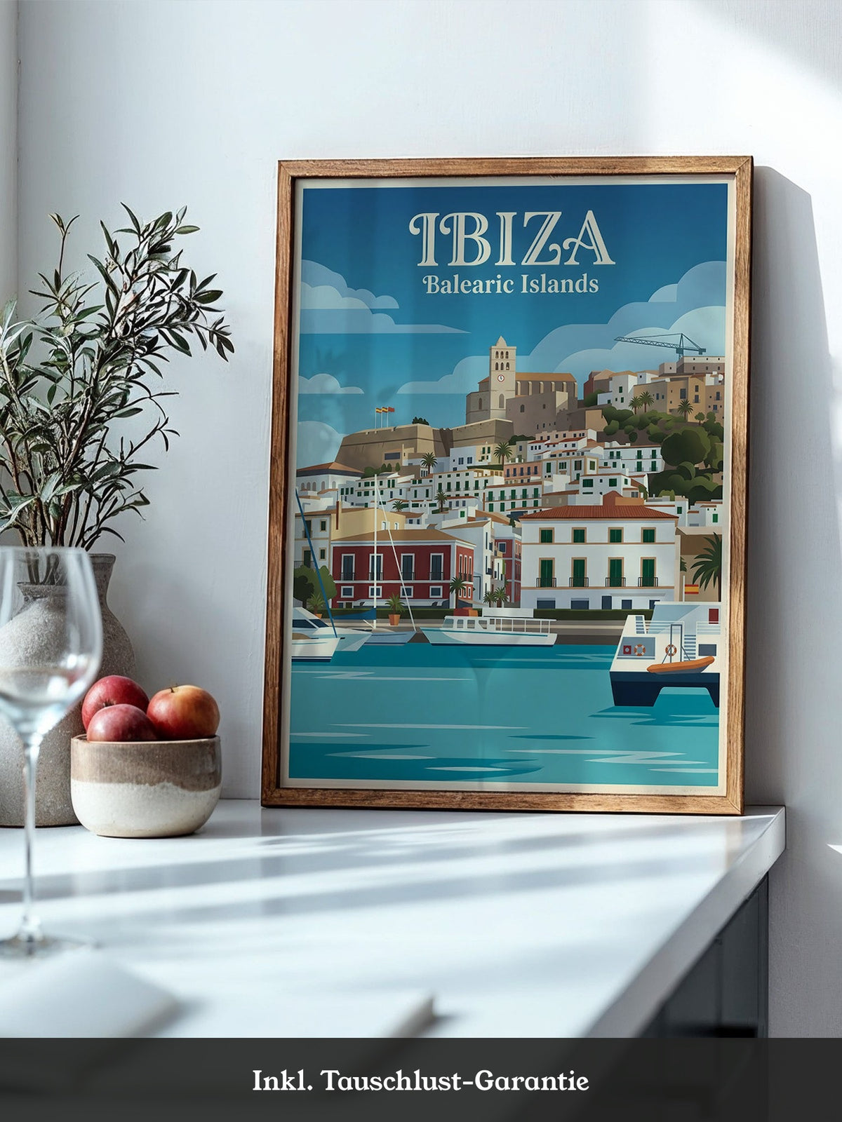 Ibiza Küstenstadt Retro Look