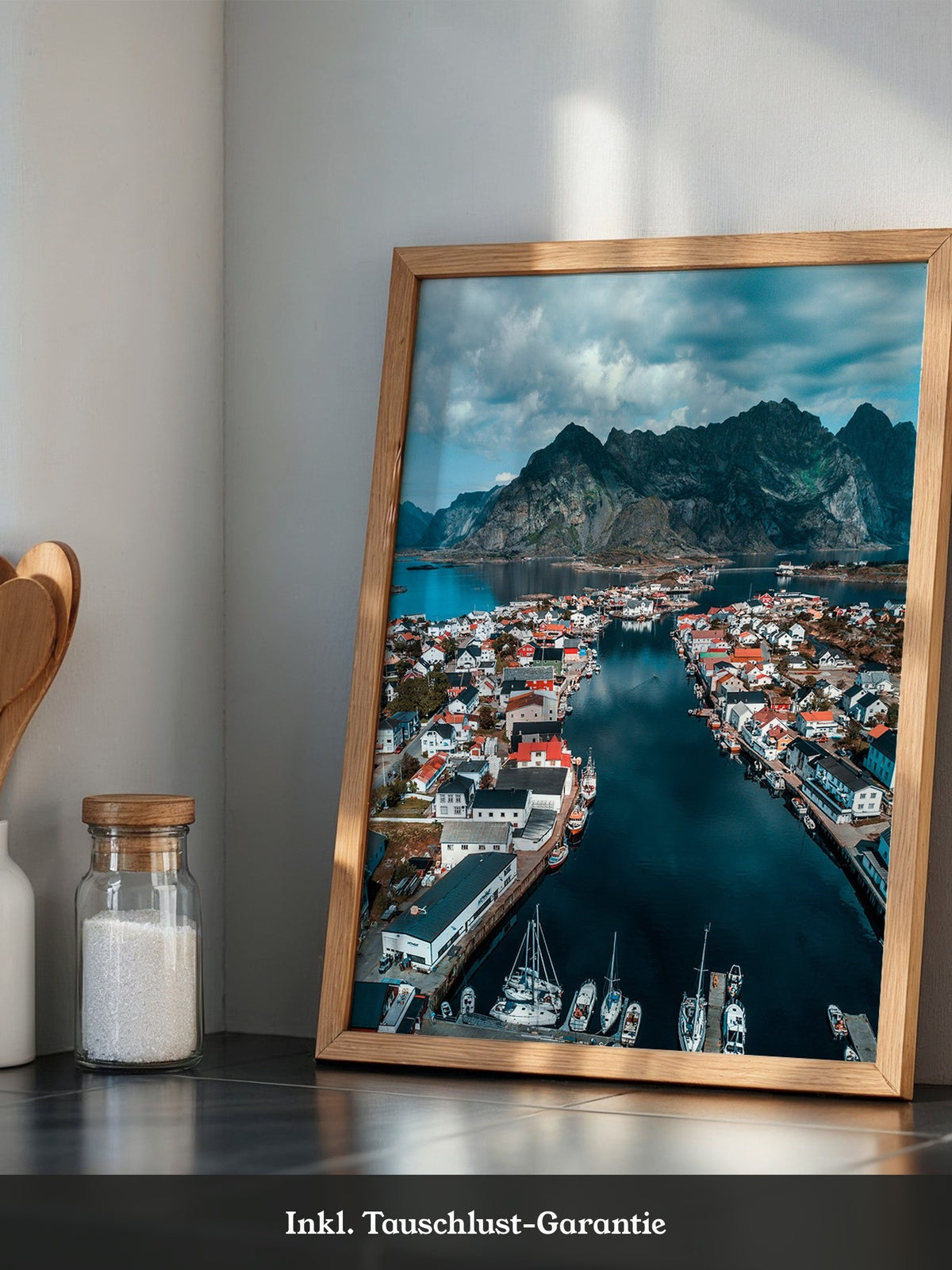 Bunte Häuserfjord Perspektive