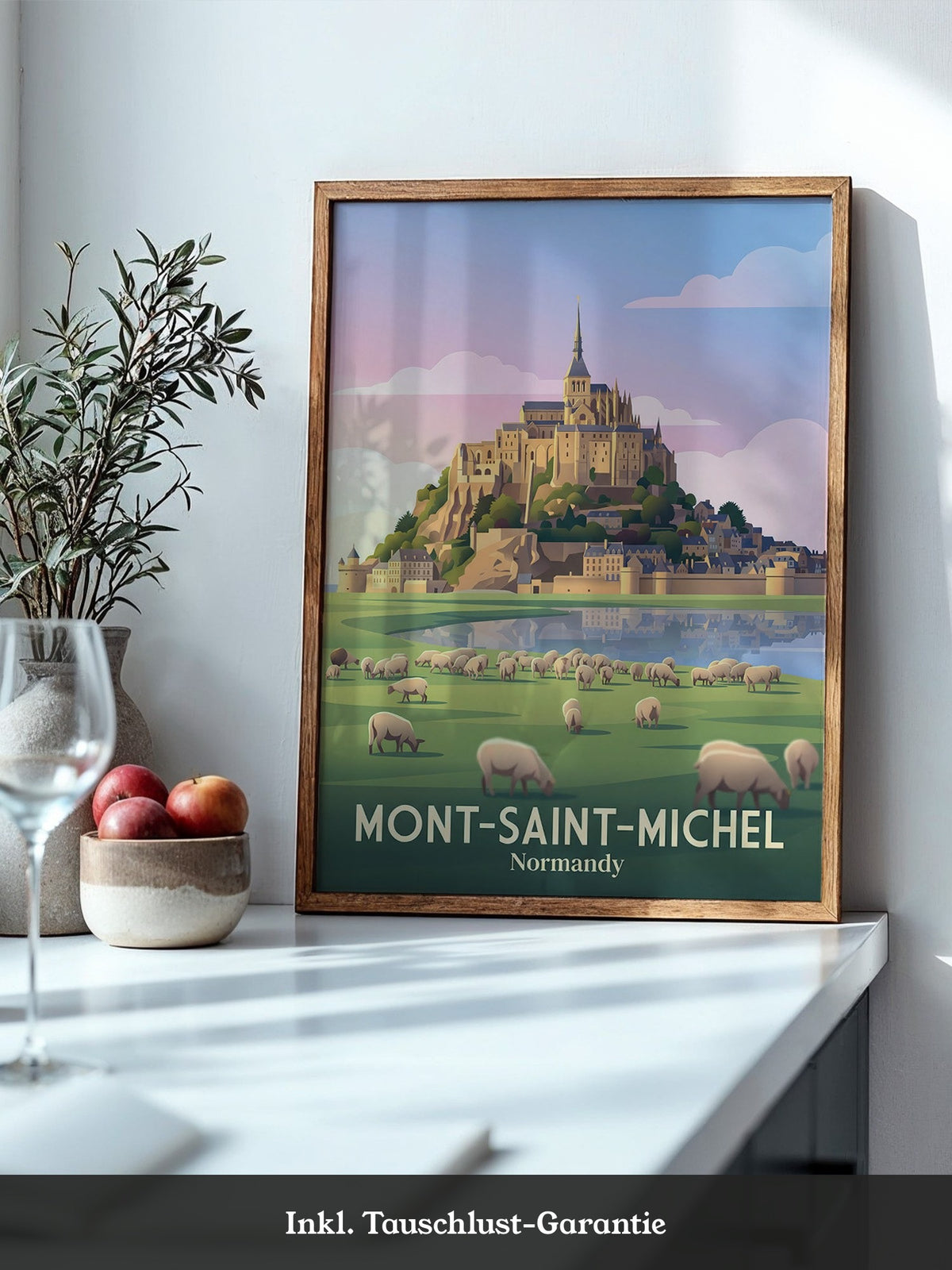 Mont-Saint-Michel Sonnenuntergang Kunst