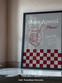 Aperol Drink rot-weiß Minimalismus