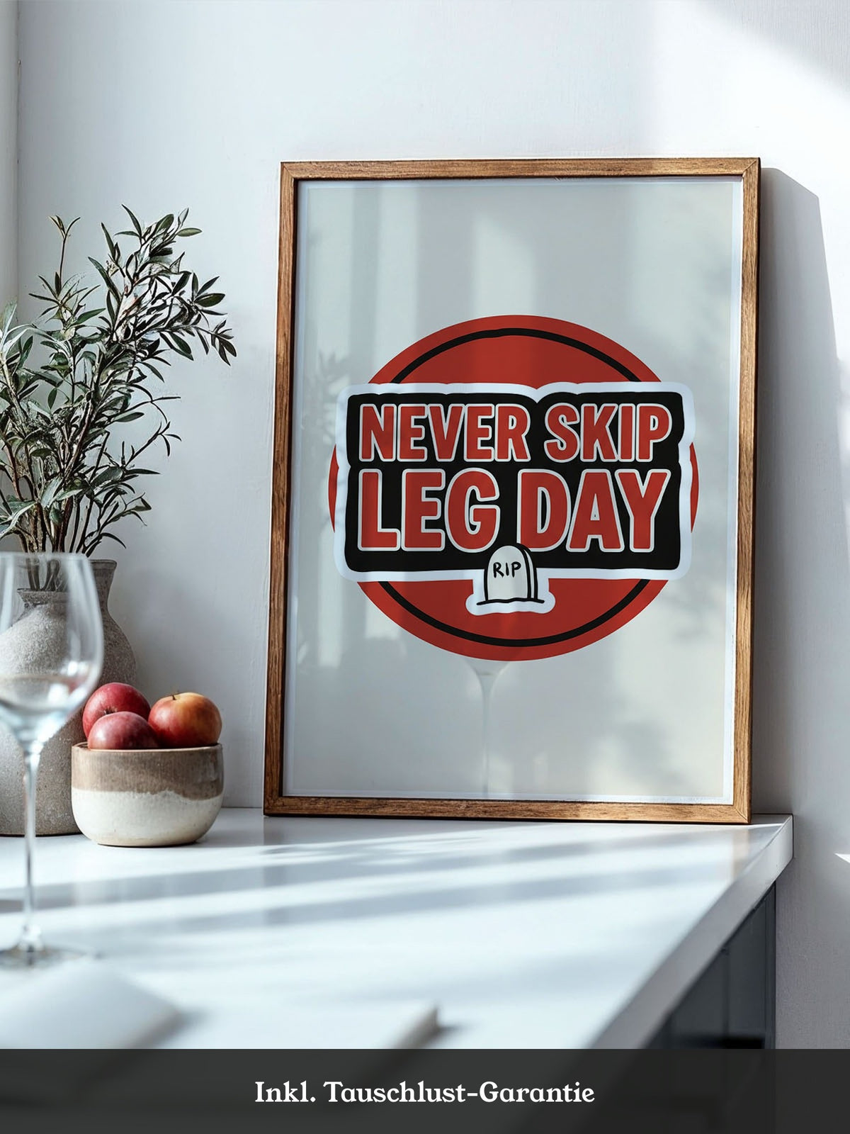 Leg Day Fitness Spruch