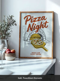 Pizza Nacht Ofen Retro