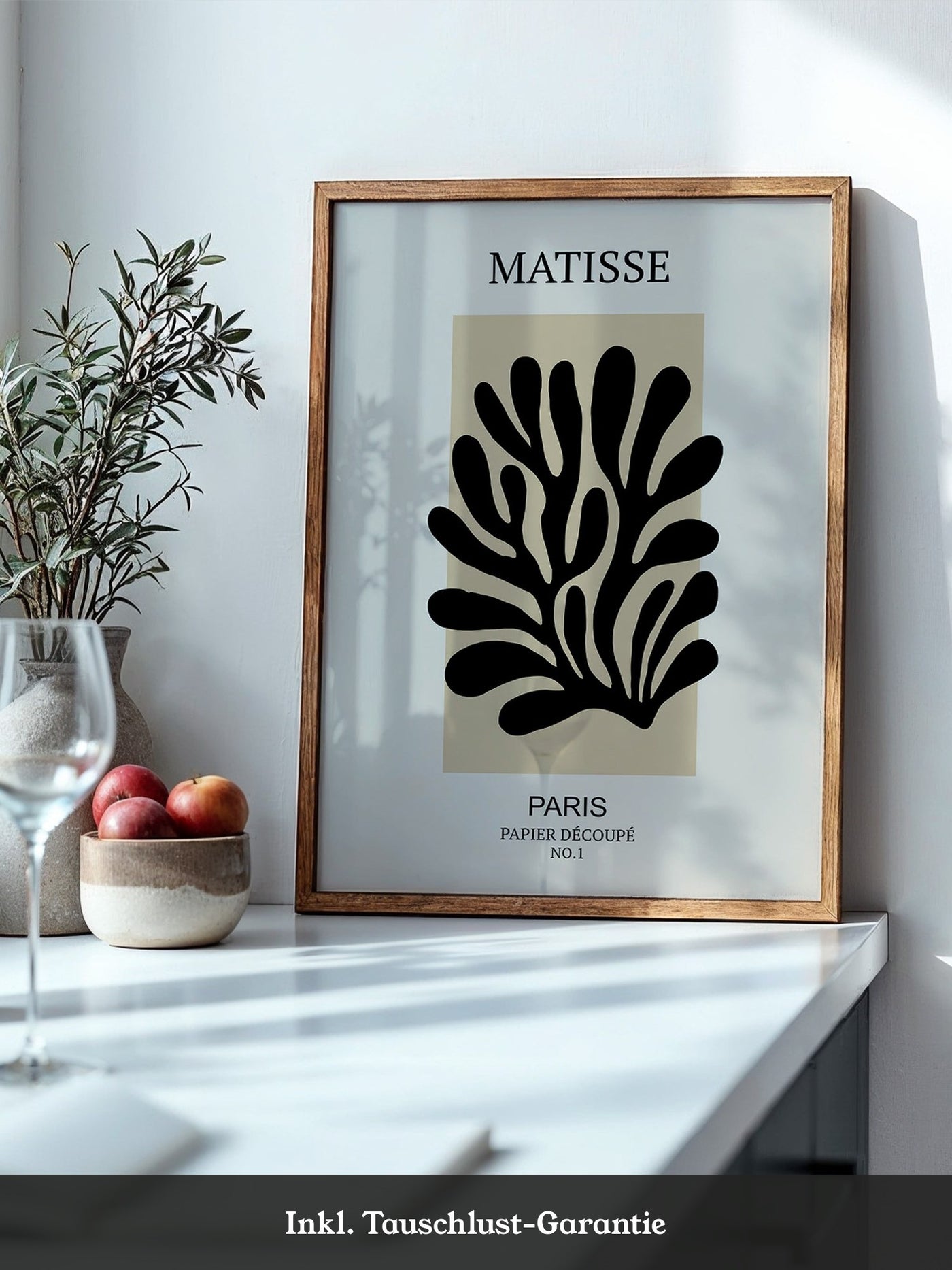 Schwarze Silhouette Beige Kontrast
