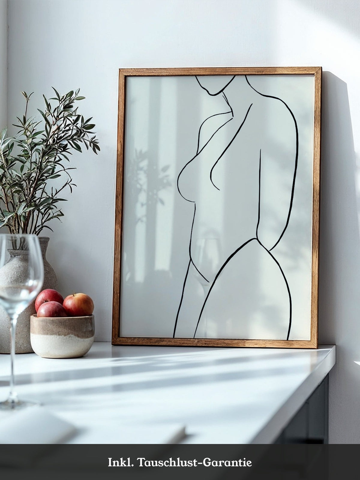 Minimalistischer Frauenkörper Linie