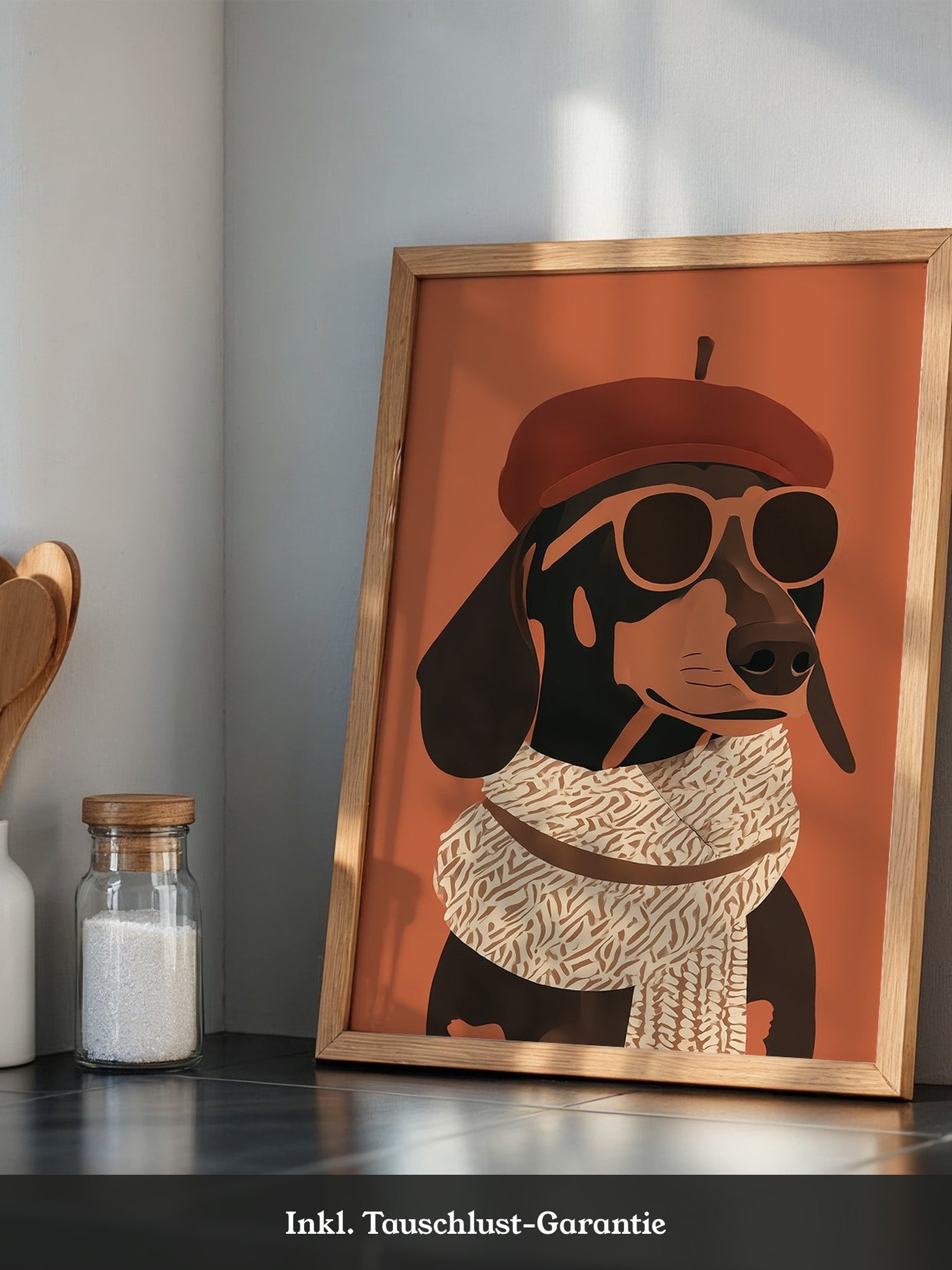Dackel Sonnenbrille Retrolook