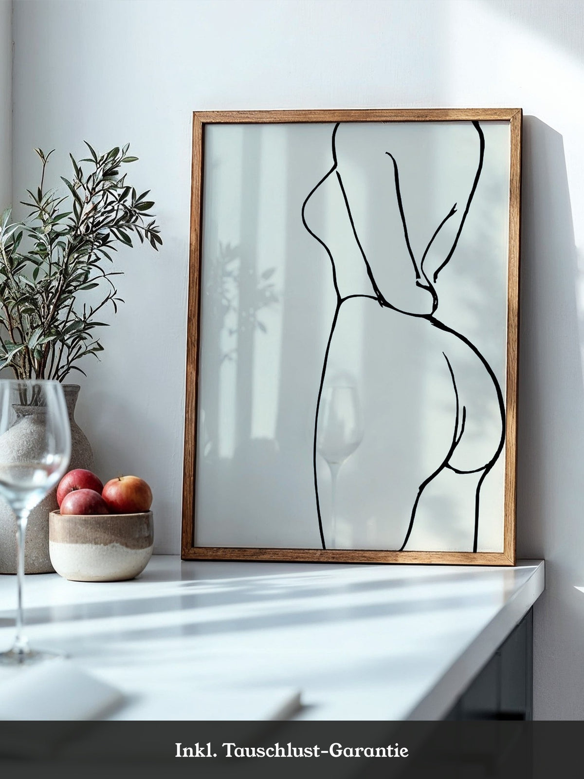 Minimalistische Aktstudie Linienstil