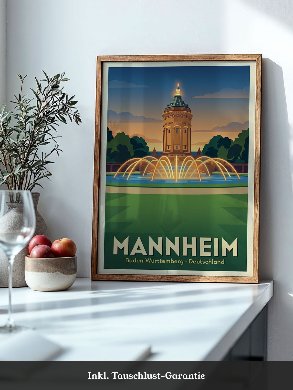 Mannheim Wasserturm Retro