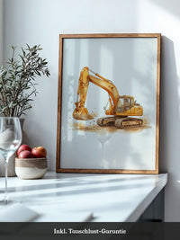 Bagger Illustration Aquarell