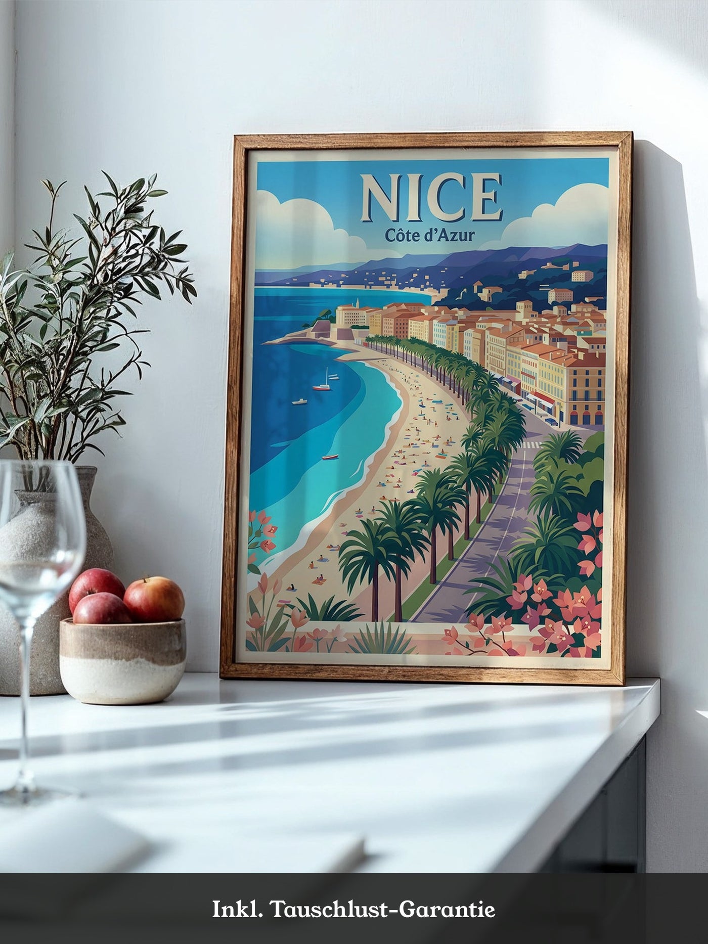 Nice Strand Promenade Retro-Design